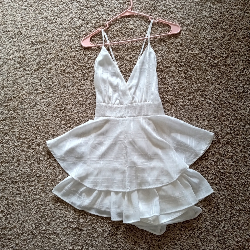 Princess Polly Women's Theodora Romper White Size Small - Picture 2 of 8